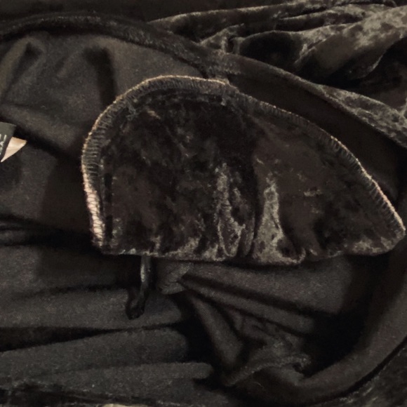 All That Jazz VTG Crushed Velvet Black Bodycon Sheath Dress Fits Like Small - Picture 8 of 8